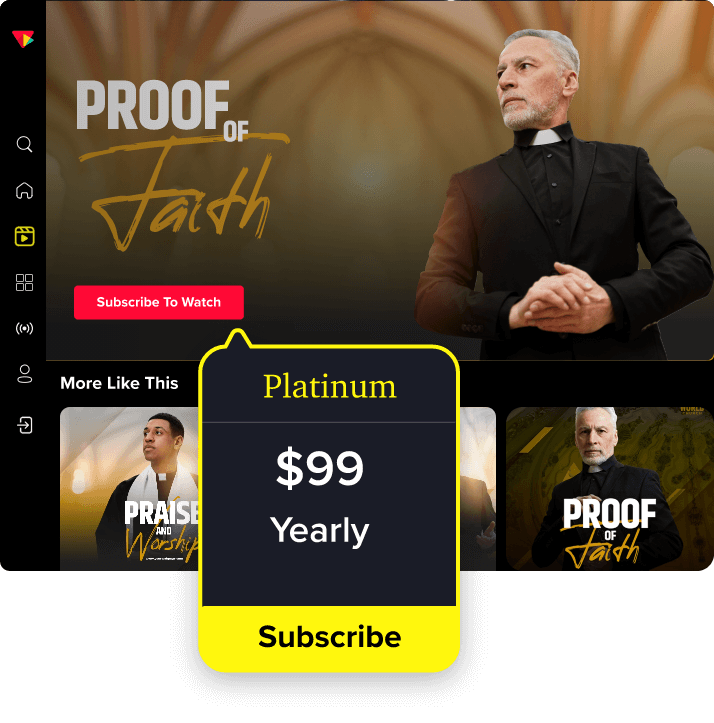 Subscription for Relegious streaming